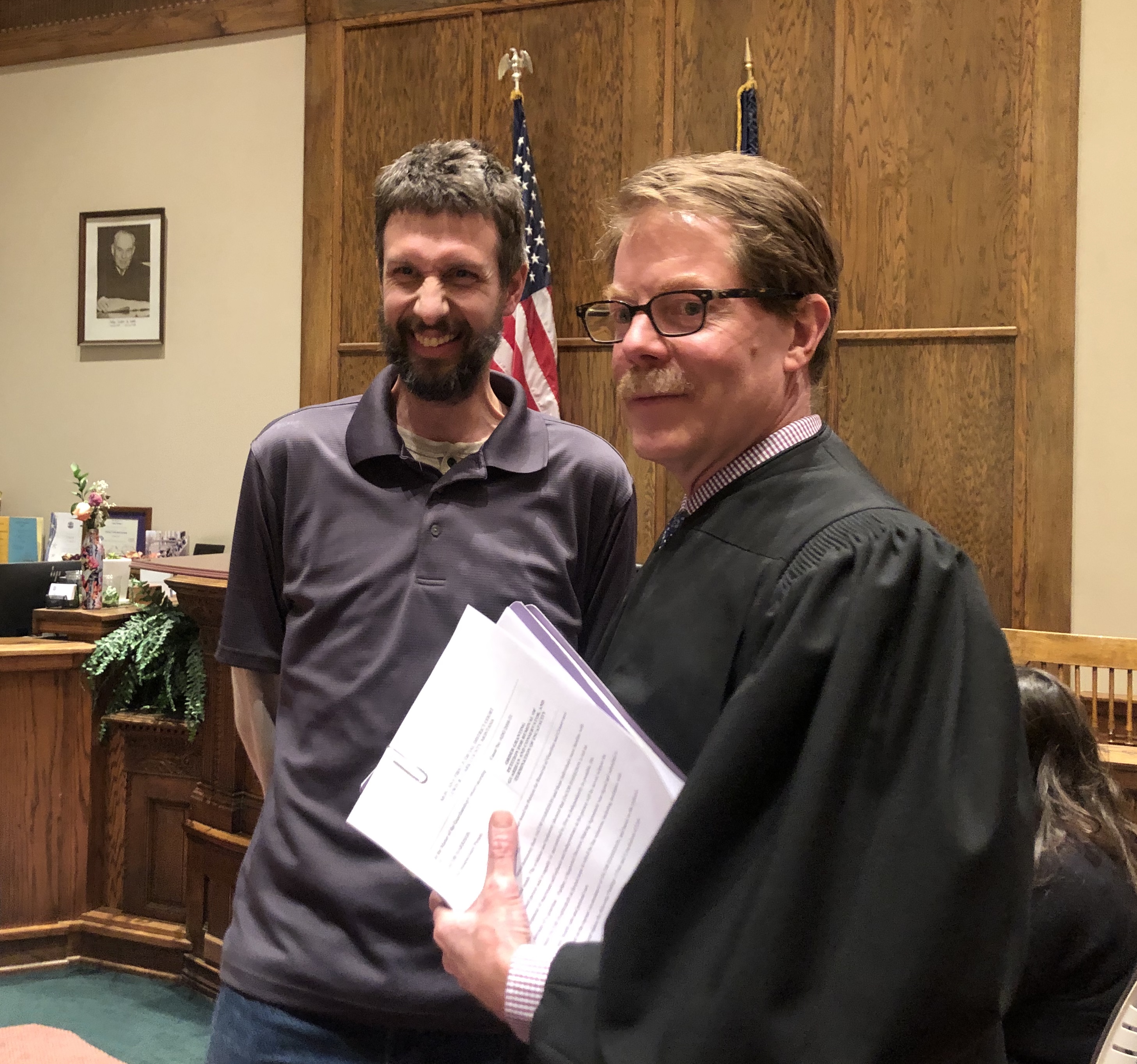 Jacob Harrison and Judge Mike Menahan